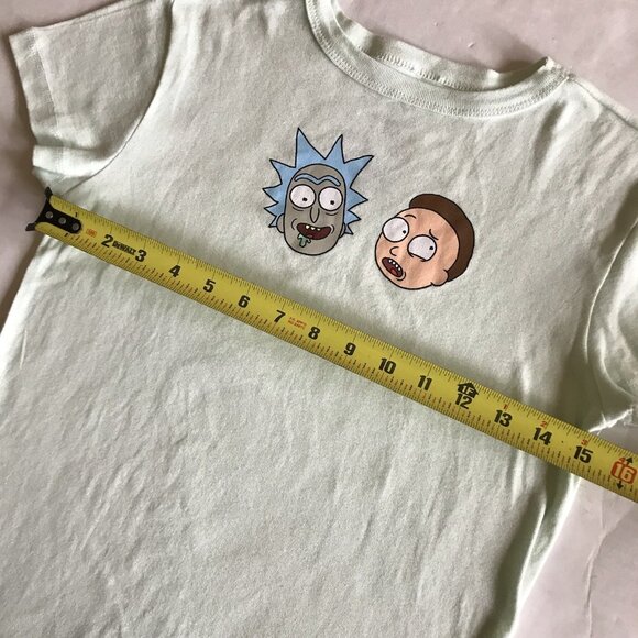 Rick‎ and Morty Head T Shirt Light Green Size Small - Picture 4 of 5
